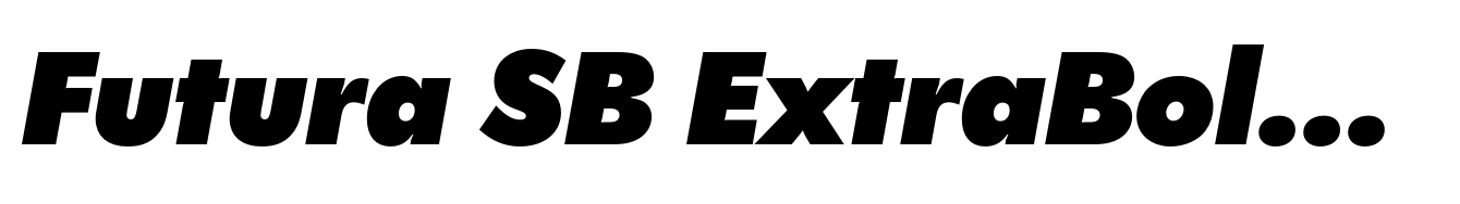Futura SB ExtraBold Italic